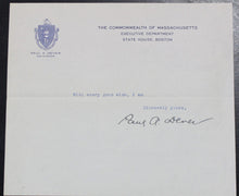 Load image into Gallery viewer, Paul A. Dever Autograph (Governor of Massachusetts, 1949-1953)
