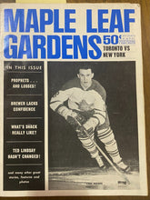 Load image into Gallery viewer, 1964-65 Jan 23 Maple Leafs Program Ranger Carl Brewer Cover
