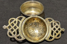 Load image into Gallery viewer, Vintage Silver Plated Tea Strainer &amp; Holder
