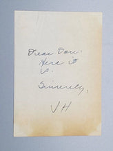 Load image into Gallery viewer, Military Autograph V.H. Signed
