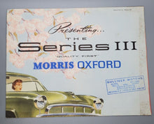 Load image into Gallery viewer, 1956-1958 The Morris Oxford Series III Brochure
