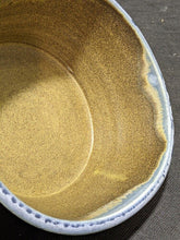 Load image into Gallery viewer, Beautiful Earth Tone Blue &amp; Brown Pottery Double Handle Baking Dish
