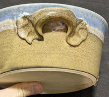 Load image into Gallery viewer, Beautiful Earth Tone Blue &amp; Brown Pottery Double Handle Baking Dish
