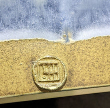 Load image into Gallery viewer, Beautiful Earth Tone Blue &amp; Brown Pottery Round Serving Bowl
