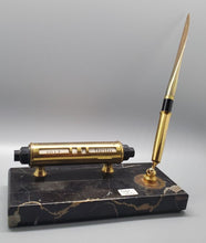 Load image into Gallery viewer, Vintage Pen w/ Calendar on Marble Base

