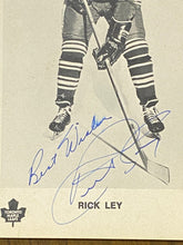 Load image into Gallery viewer, 1960s Rick Ley Signed Maple Leafs Postcard
