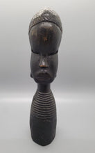 Load image into Gallery viewer, Carved Ebony Figure of Girl&#39;s Face

