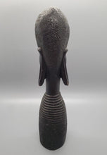 Load image into Gallery viewer, Carved Ebony Figure of Girl&#39;s Face
