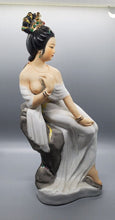 Load image into Gallery viewer, Vintage Provocative Asian Woman Sitting Figurine - Falling Gown

