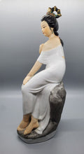 Load image into Gallery viewer, Vintage Provocative Asian Woman Sitting Figurine - Falling Gown
