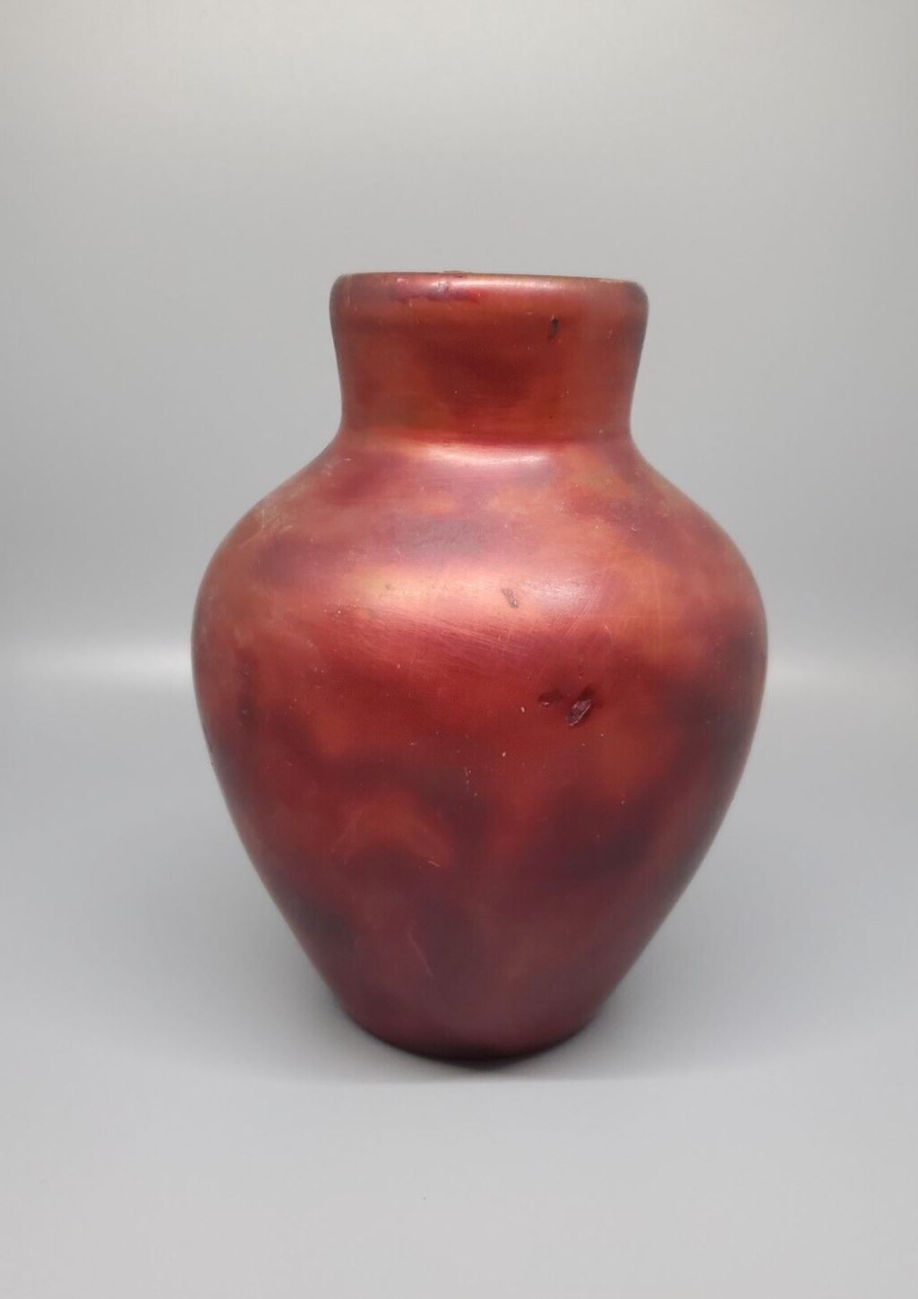 Occupied Japan Lacquered Metal Flambe Vase