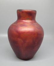 Load image into Gallery viewer, Occupied Japan Lacquered Metal Flambe Vase
