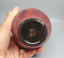 Load image into Gallery viewer, Occupied Japan Lacquered Metal Flambe Vase
