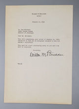 Load image into Gallery viewer, 1948 Former Governor of Michigan Wilber M. Brucker Autograph Signed w/ Envelope
