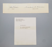 Load image into Gallery viewer, General Motors Corp. President John Gordon &amp; Frederic G. Donner Autograph Signed
