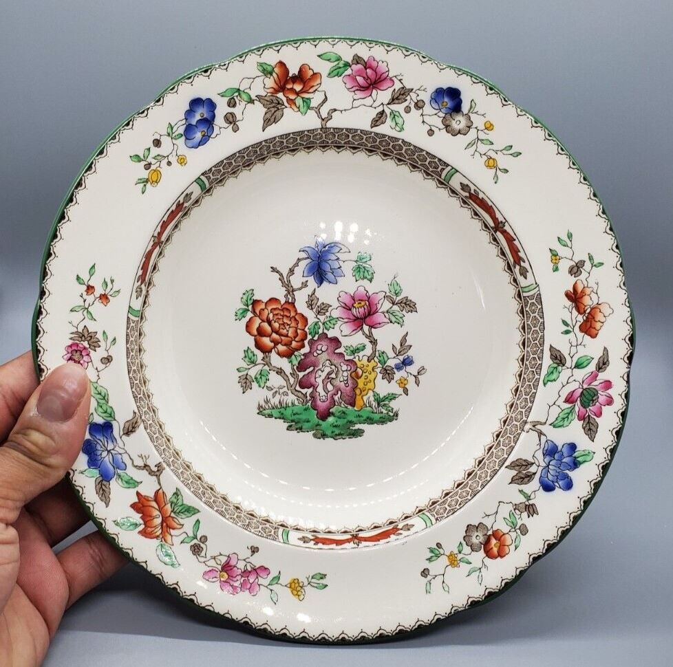 Vintage Copeland Spode - Chinese Rose - Rimmed Soup Bowl