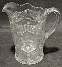 Load image into Gallery viewer, Vintage Pressed Glass Water Pitcher / Ewer
