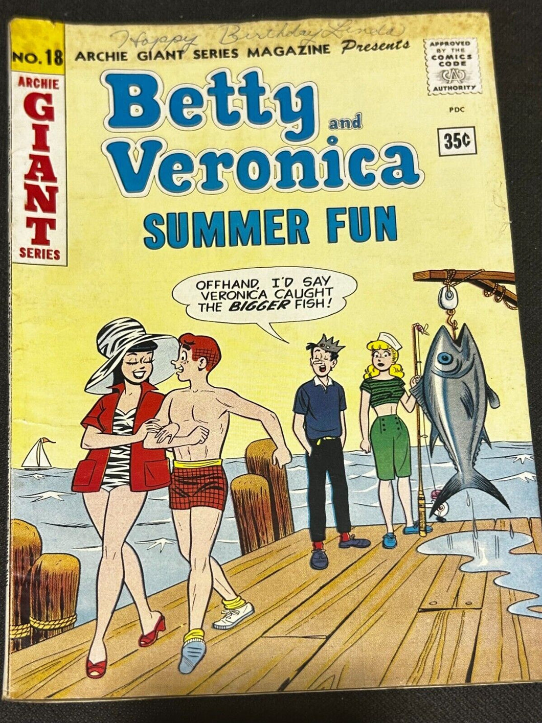 1962 Archie Giant Series Betty and Veronica Summer Fun No.18 CDN Variant F+