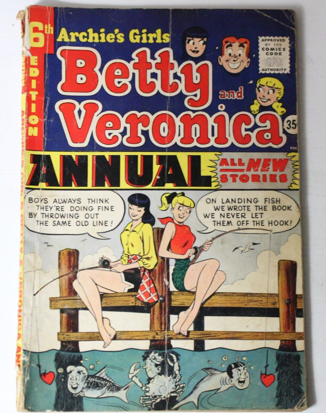 Archie's Girls Betty and Veronica Annual (1953 Series) #6 Canadian Price Variant