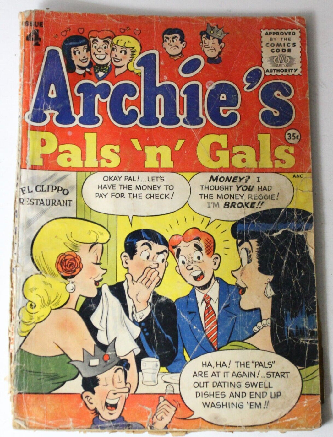 Archie's Pals 'n' Gals (1955 Series) #4 Canadian Price Variant