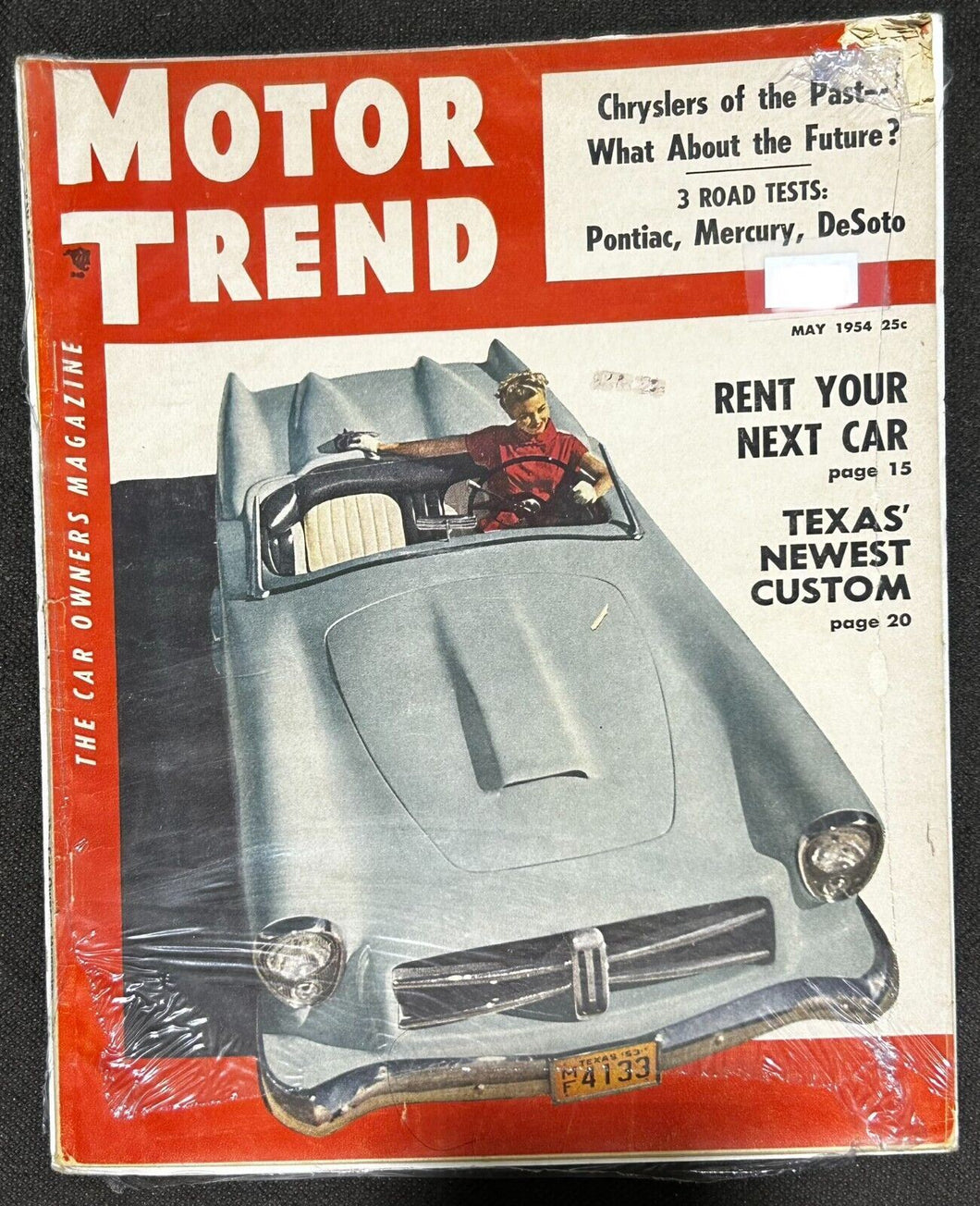 1954 May Motor Trend Sealed, Excellent condition