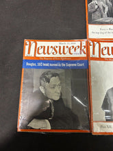 Load image into Gallery viewer, Vintage 1939 Newsweek Magazines Feb to March lot of 4 , EX condition
