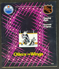 Load image into Gallery viewer, 1979-80 NHL Wayne Gretzky Messier First Home Game Program, EX-NM unscored
