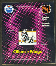 Load image into Gallery viewer, 1979-80 NHL Wayne Gretzky Messier First Home Game Program, EX-NM unscored

