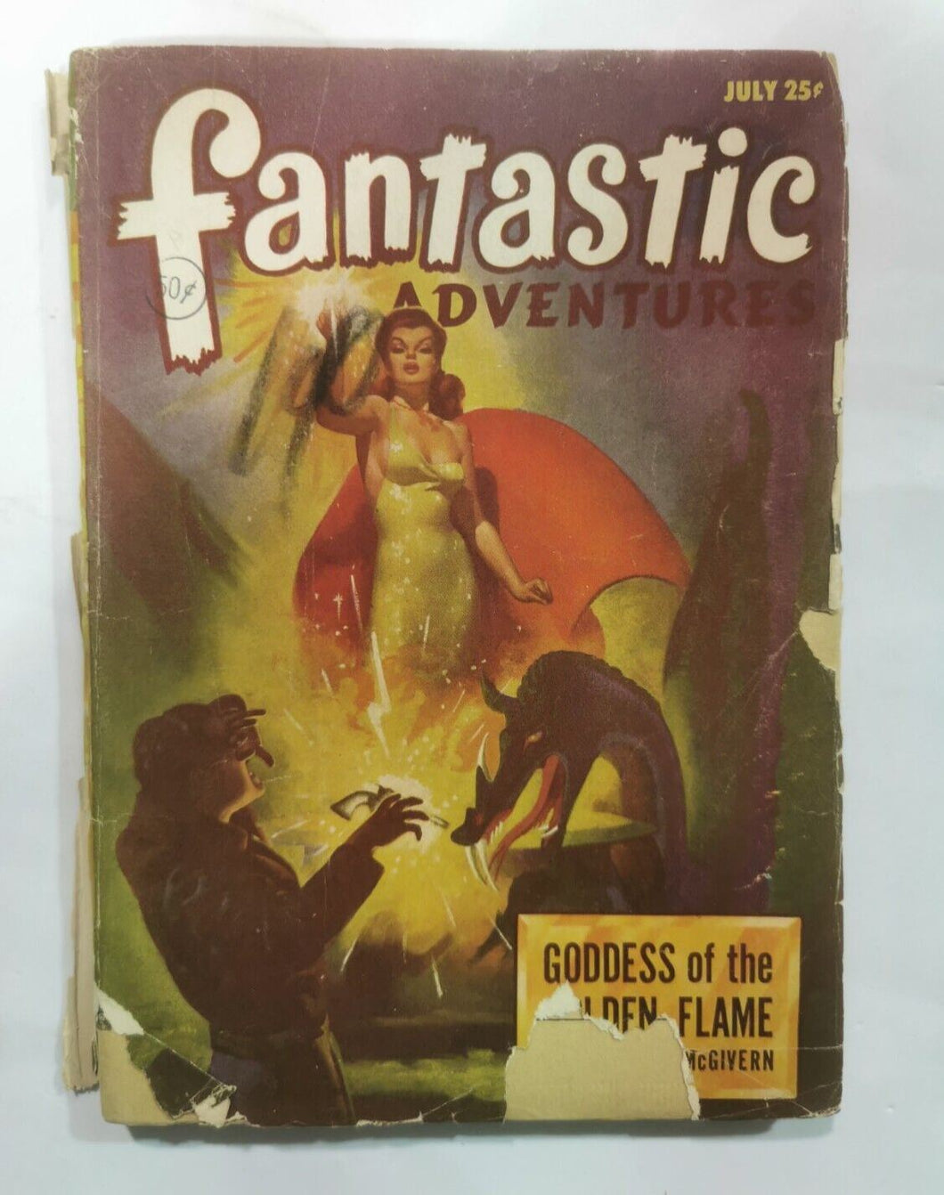 1947 July Fantastic Adventures Vol.9 #4, Pulp Comic, G-