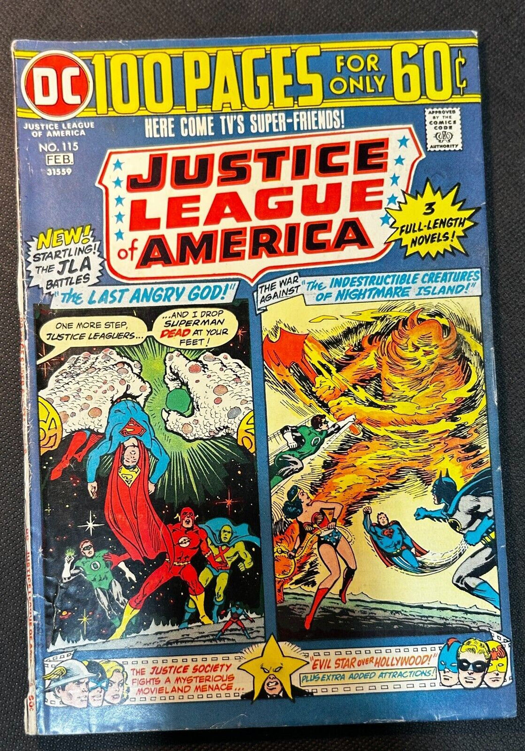 1975 DC Comics Justice League of America Vol 1 Issue 115, VG 4.0