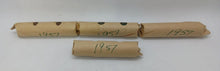 Load image into Gallery viewer, 1957 Canadian Pennies (50 coins per roll) 4 Rolls
