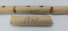 Load image into Gallery viewer, 1957 Canadian Pennies (50 coins per roll) 4 Rolls

