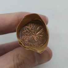 Load image into Gallery viewer, 1957 Canadian Pennies (50 coins per roll) 4 Rolls

