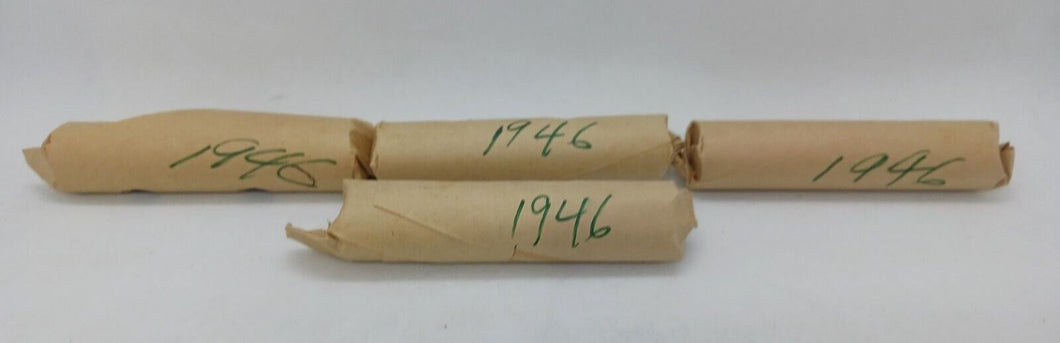 1946 Canadian Pennies (50 coins per roll) 4 Roll