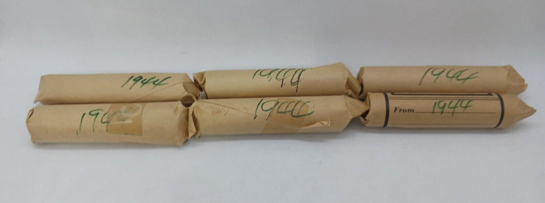 1944 Canadian Pennies (50 coins per roll) 6 Rolls