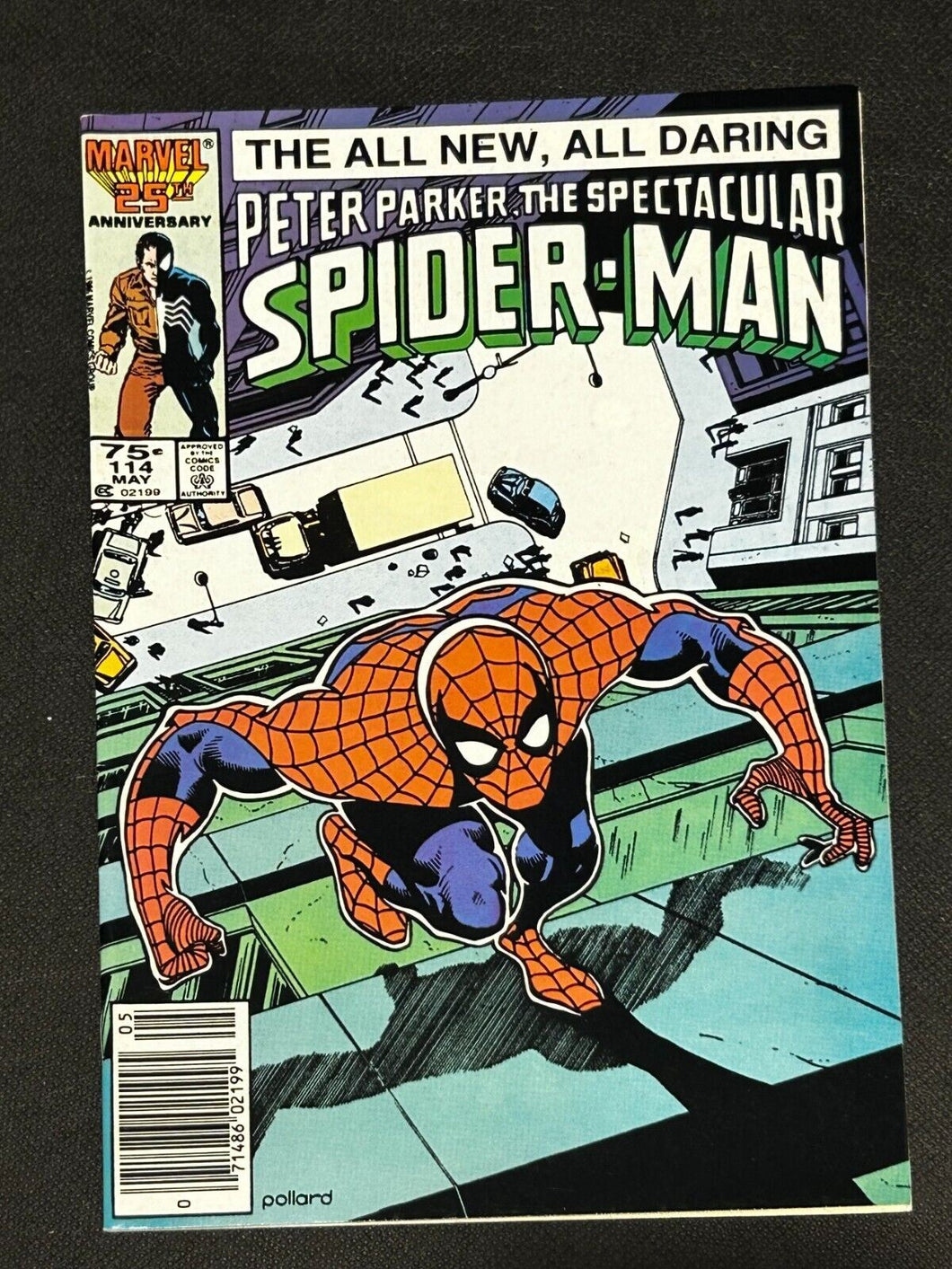 1986 Marvel Comics Peter Parker The Spectacular Spider-man #114, Newsstand EX+