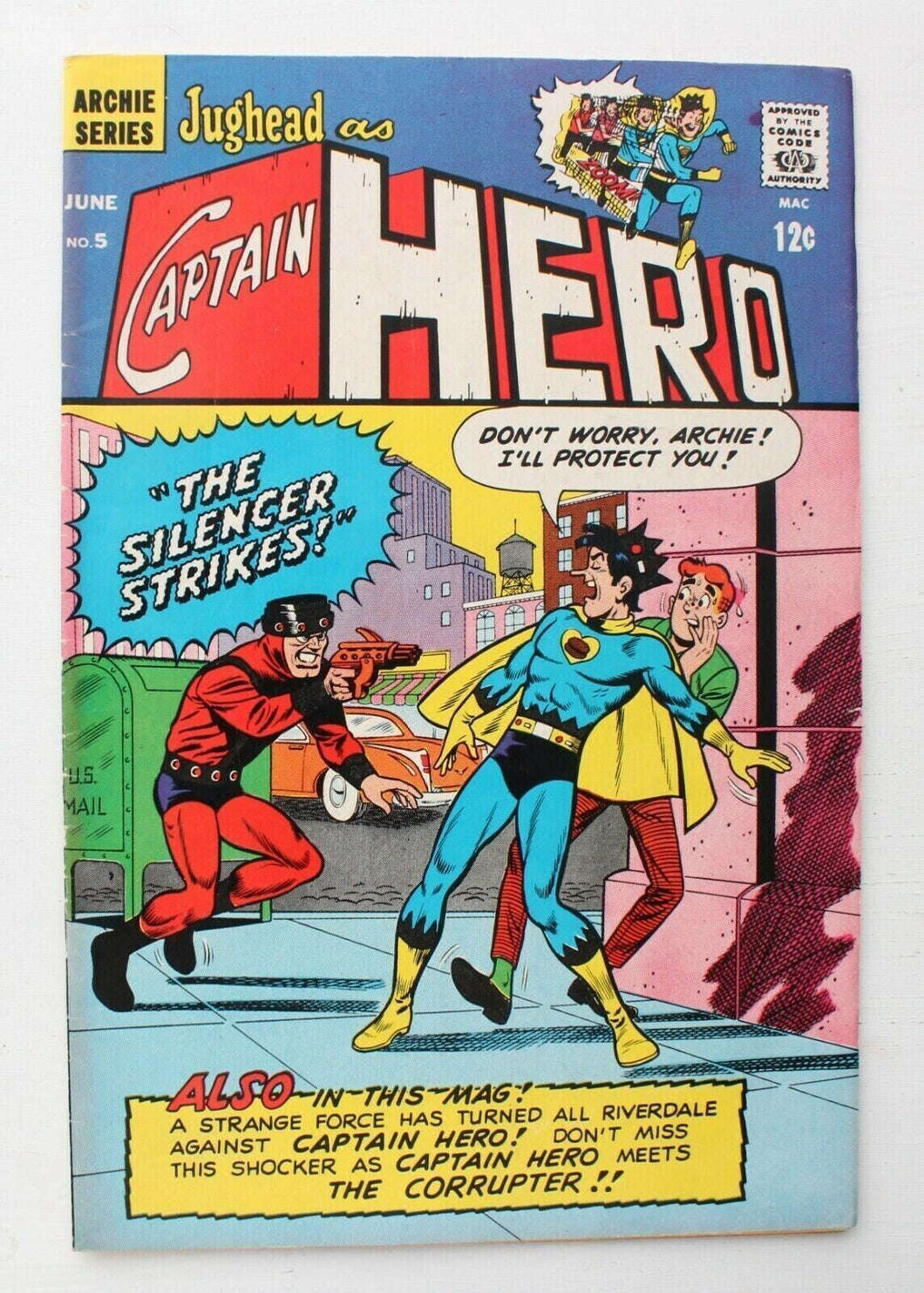 Jughead as Captain Hero (1966 Series) #5 Archie Series in FN/VF Shape