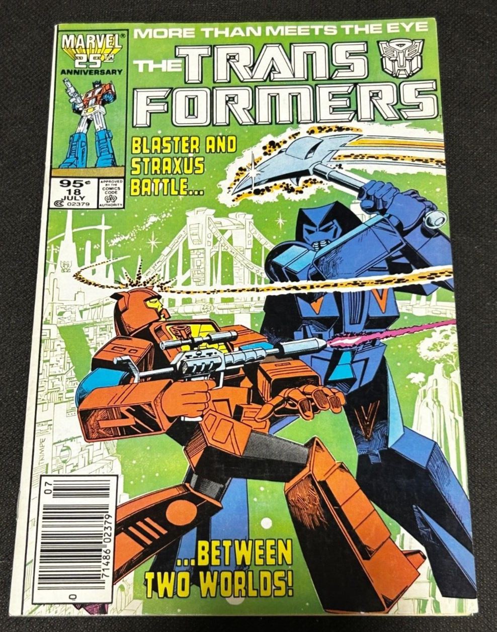 1986 Marvel Comics The Transformers Issue 18 CPV, VF condition