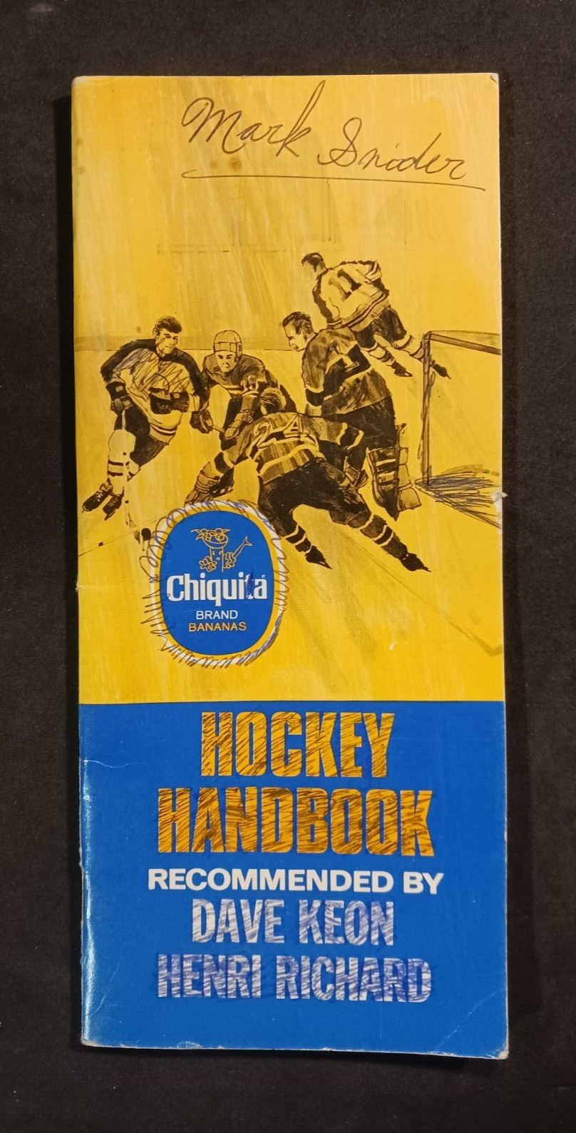 1971 Chiquita Bananas Hockey Handbook Very Rare, Dave Keon, Henri Richard