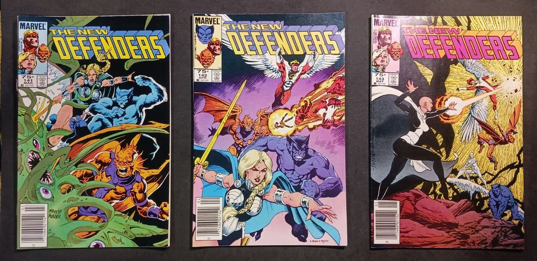 1984 The New Defenders #141, 142 and 143 Marvel, CPV, Newsstand, High Grade