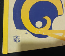 Load image into Gallery viewer, 1960s Los Angeles Rams 2 Bar NFL National Football League 30&quot; Diff Pennant Pair
