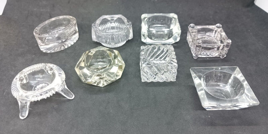Vintage Glass / Cut Crystal Open Salt Lot of 8
