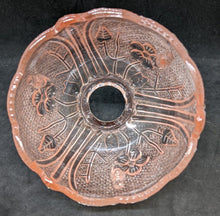 Load image into Gallery viewer, 2 Vintage Pink Pressed Glass Fairy Lamp / Floral Tealight Holder
