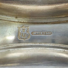 Load image into Gallery viewer, Vintage Barker Ellis Sterling Silver Mounts/ Silver Plated Footed Nut Dish SM
