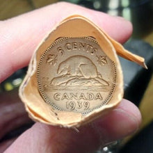 Load image into Gallery viewer, 1939 Canadian Nickel Roll (Canada 5 cent) (40 coins per roll) Lot A
