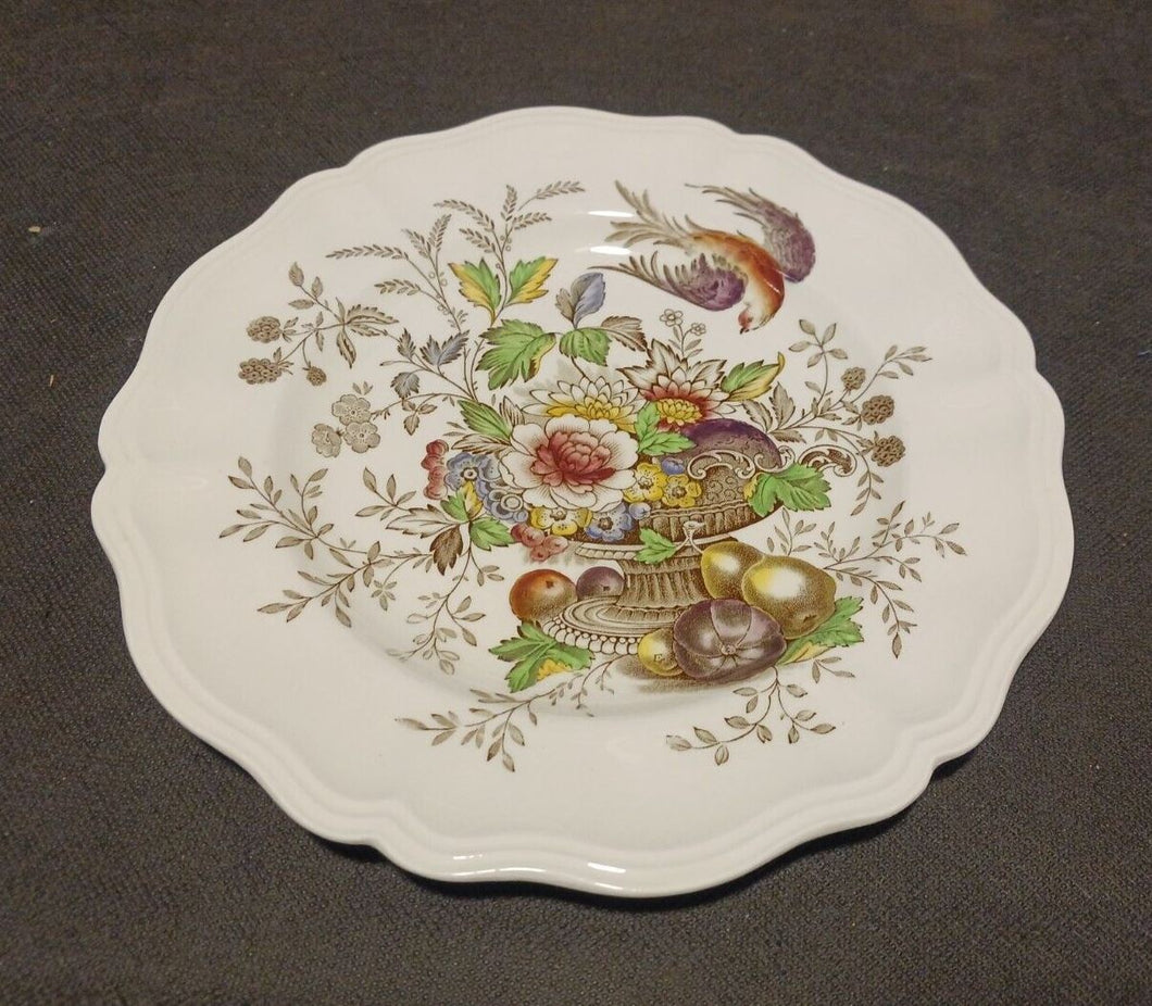 Hampshire Royal Doulton Flower Fruit w/ Bird pattern Luncheon Plates x 8