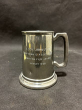 Load image into Gallery viewer, 1968 Lock Johnston Canadian Film Awards Pewter Trophy Tankard, EX+
