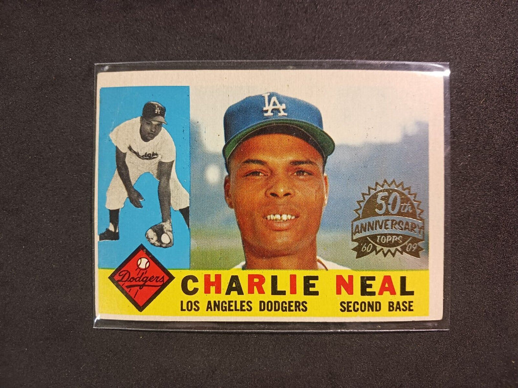 2009 Topps Heritage 50th Anniversary 1960 Buybacks #155 Charlie Neal Brown Back