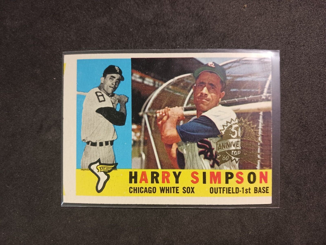 2009 Topps Heritage 50th Anniversary 1960 Buybacks #180 Harry Simpson Brown Back