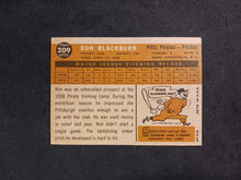 Load image into Gallery viewer, 2009 Topps Heritage 50th Anniversary 1960 Buybacks #209 Ron Blackburn White Back
